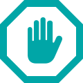 NMNUPAC Cessation Service Icon hand and stop sign icon