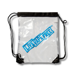 LiveVapeFree Clear Drawstring Bag